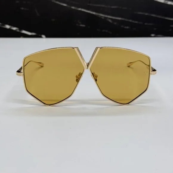 VALENTINO V-HEXAGON TITANIUM Sunglasses Gold $1436 Unisex NWT main image 9